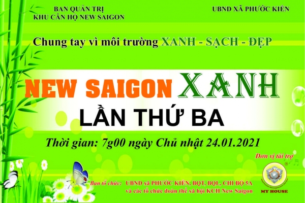 MY HOUSE tài trợ chương trình NEW SAIGON XANH Lần 3