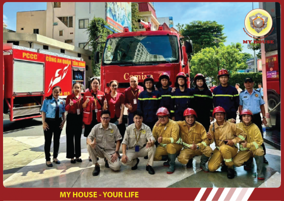 BQL SKY CENTER CHIA SẼ HÌNH ẢNH BUỔI THỰC TẬP PCCC & CNCH TẠI TOÀ NHÀ SKY CENTER 2024