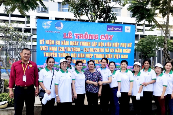 Lễ trồng cây nhân ngày Phụ nữ Việt Nam tại Cụm chung cư CITIHOME – MY HOUSE