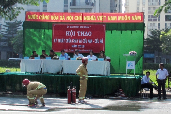 Chung cư Minh Thành – MY HOUSE tham gia Hội thao kỹ thuật chữa cháy và cứu nạn, cứu hộ 2018