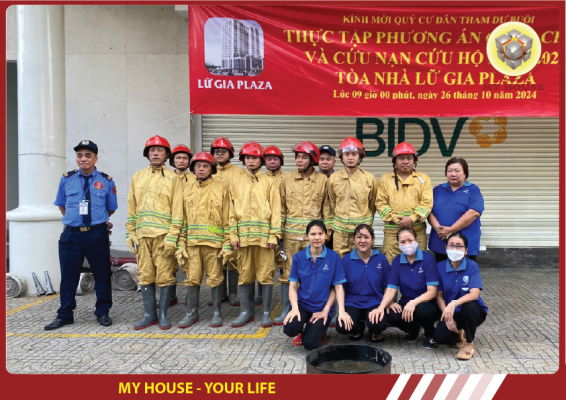 THỰC TẬP PCCC & CNCH TẠI TOÀ NHÀ LỮ GIA PLAZA – ĐẢM BẢO AN TOÀN CHO CƯ DÂN