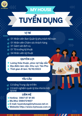 MY HOUSE TUYỂN DỤNG