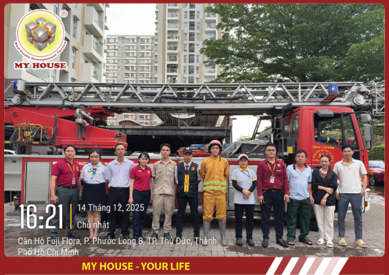 Diễn tập PCCC & CHCN năm 2025 tại Chung cư Flora Fuji – An toàn là ưu tiên hàng đầu
