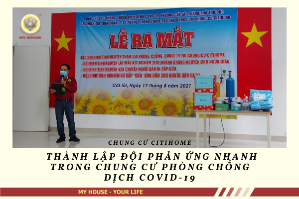 CHUNG CƯ CITIHOME: THÀNH LẬP ĐỘI PHẢN ỨNG NHANH TRONG CHUNG CƯ PHÒNG CHỐNG DỊCH COVID-19
