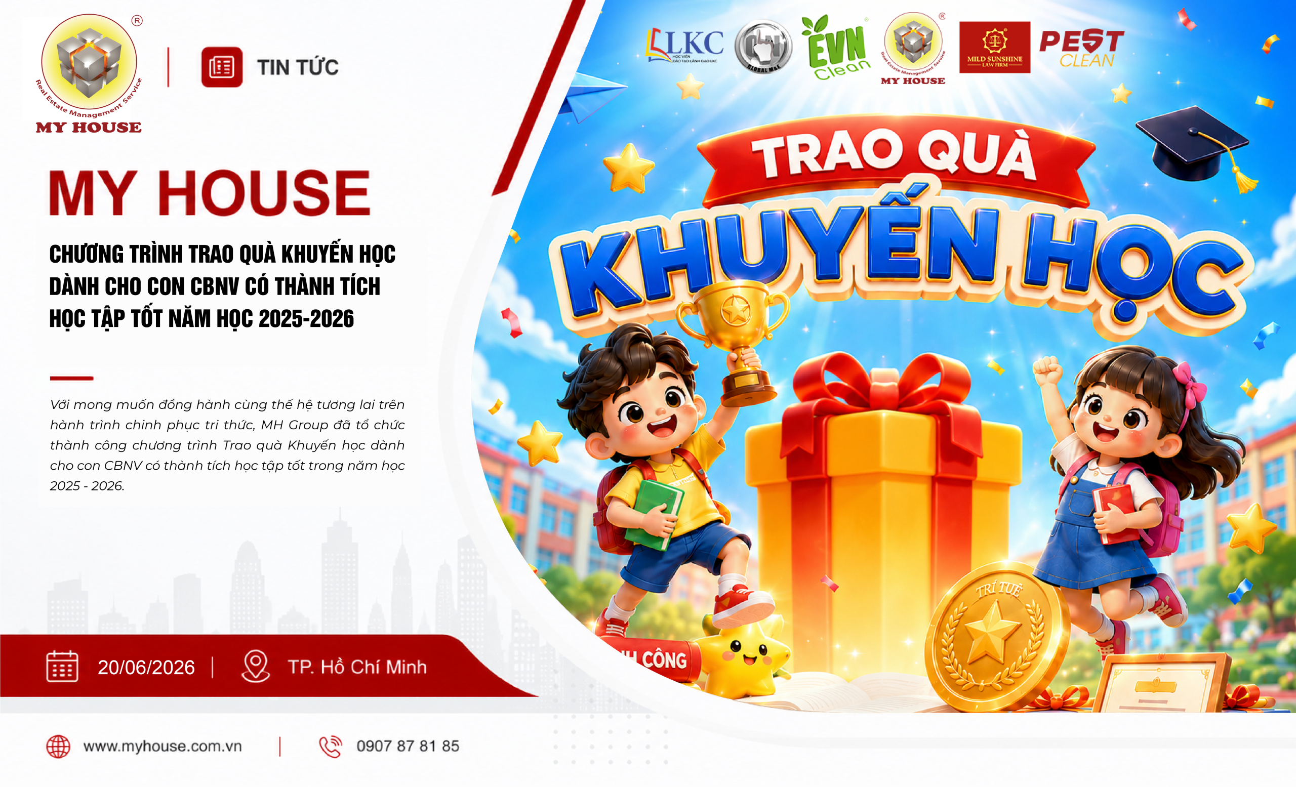 CHƯƠNG TRÌNH TRAO QUÀ KHUYẾN HỌC NĂM HỌC 2025 – 2026