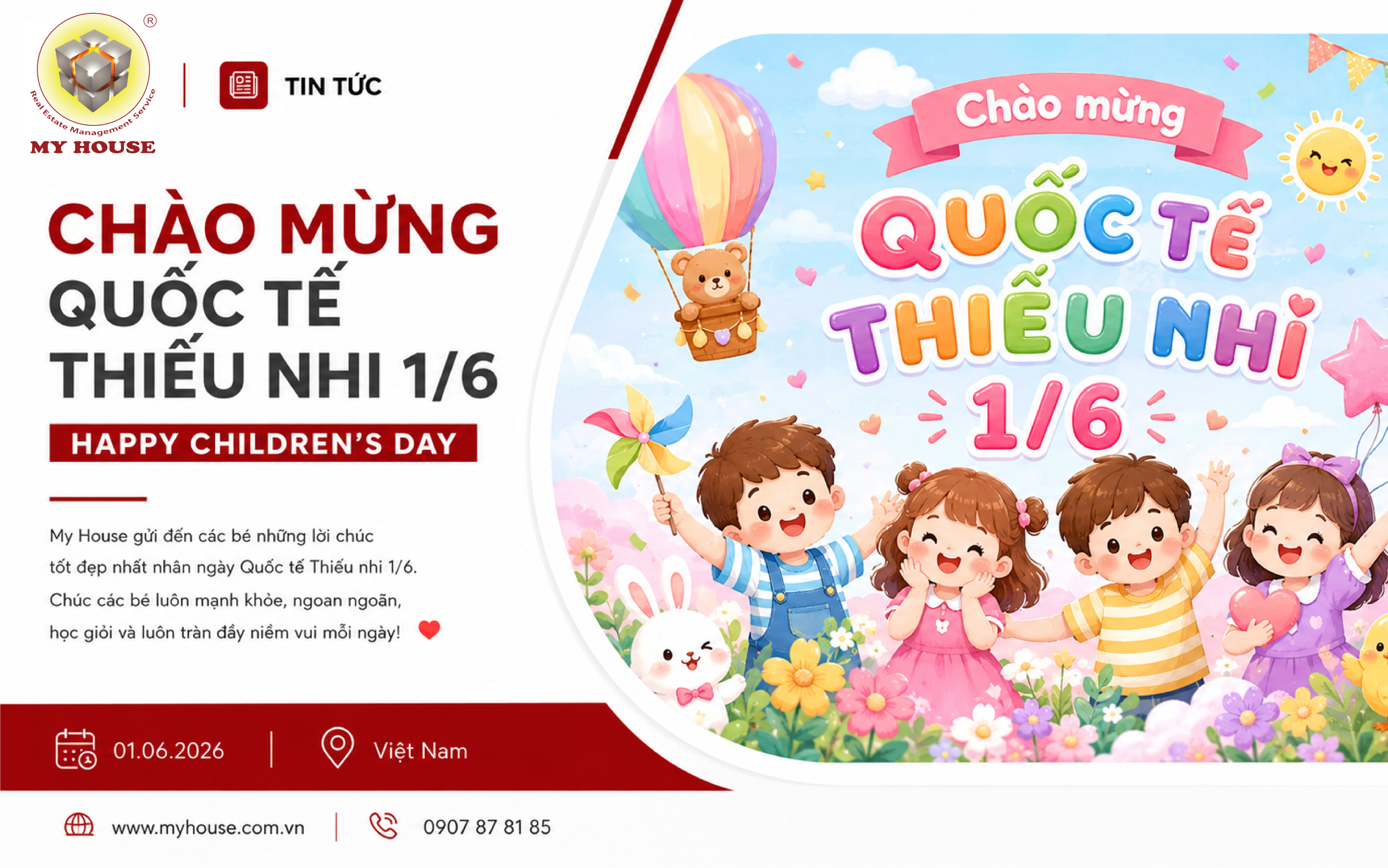 MY HOUSE TỔ CHỨC NHIỀU HOẠT ĐỘNG Ý NGHĨA CHÀO MỪNG QUỐC TẾ THIẾU NHI 1/6 TẠI CÁC DỰ ÁN