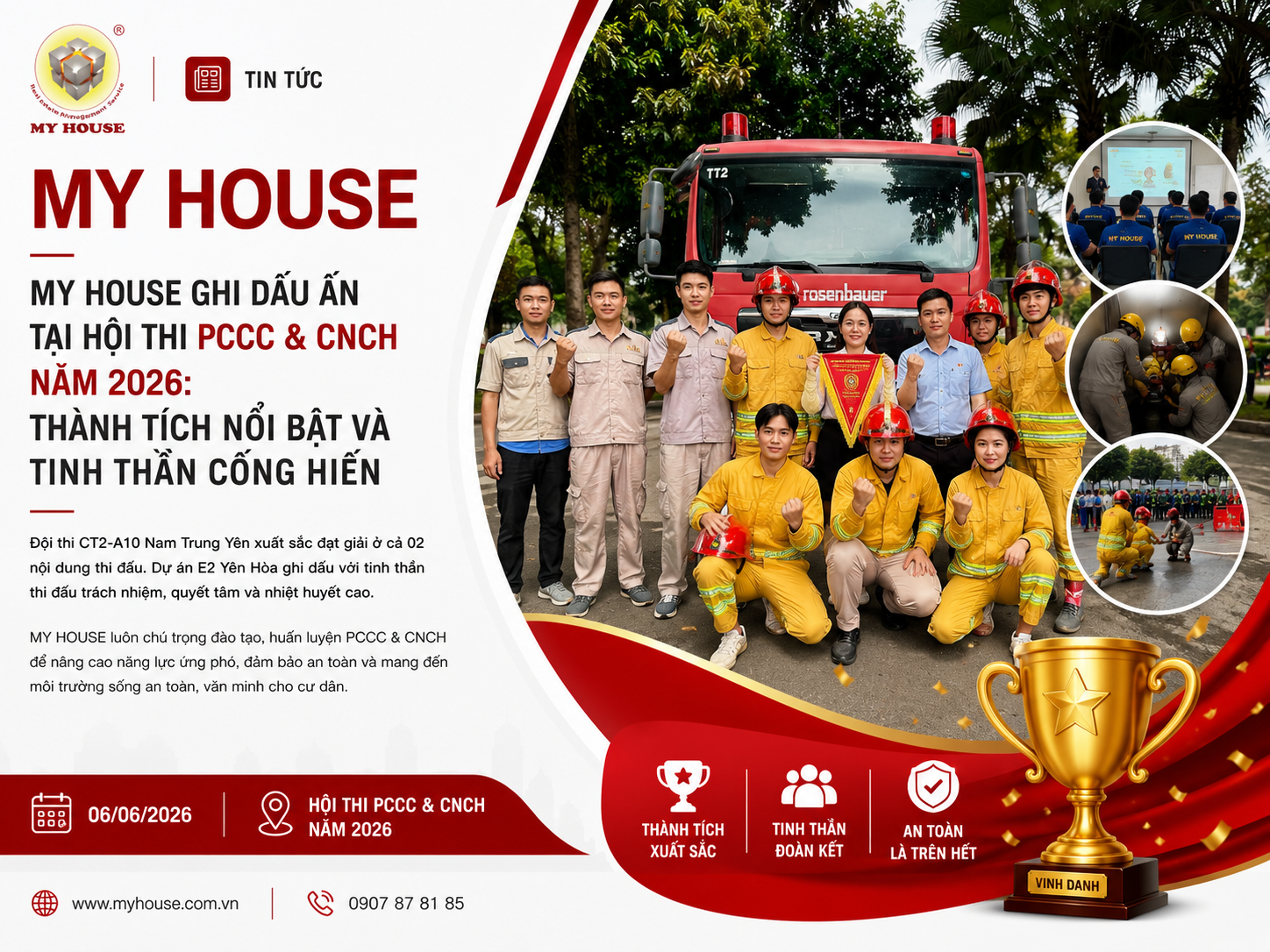 MY HOUSE ghi dấu ấn tại Hội thi PCCC & CNCH năm 2026: Thành tích nổi bật và tinh thần cống hiến