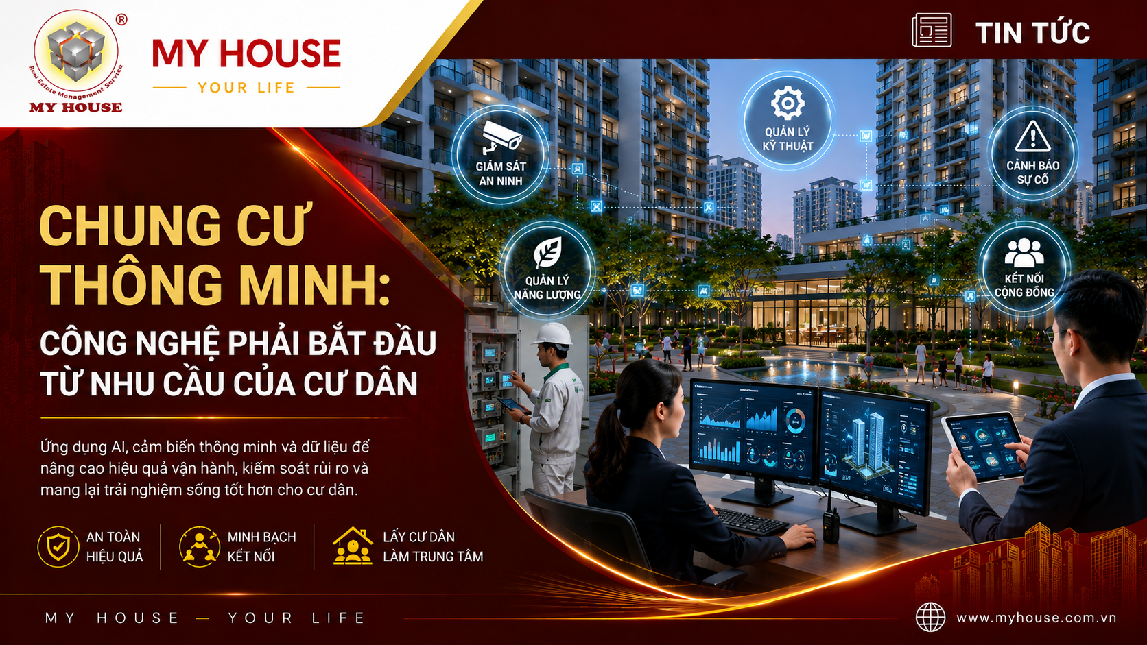 CHUNG CƯ THÔNG MINH: CÔNG NGHỆ PHẢI BẮT ĐẦU TỪ NHU CẦU CỦA CƯ DÂN
