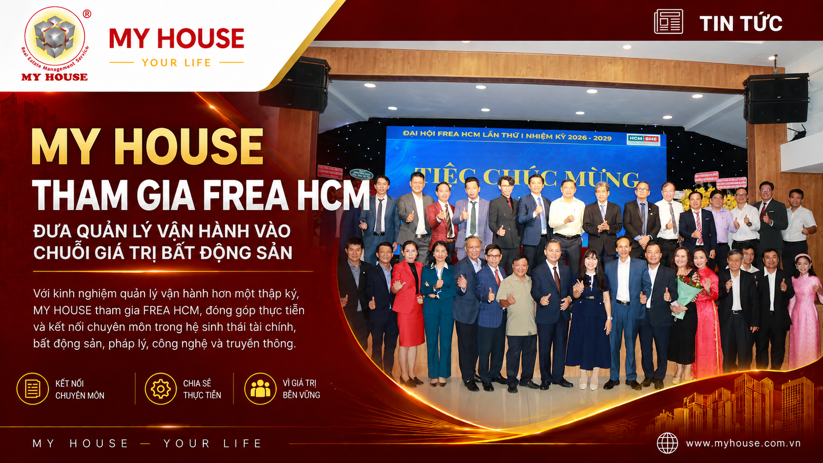 MY HOUSE THAM GIA FREA HCM: ĐƯA QUẢN LÝ VẬN HÀNH VÀO CHUỖI GIÁ TRỊ BẤT ĐỘNG SẢN